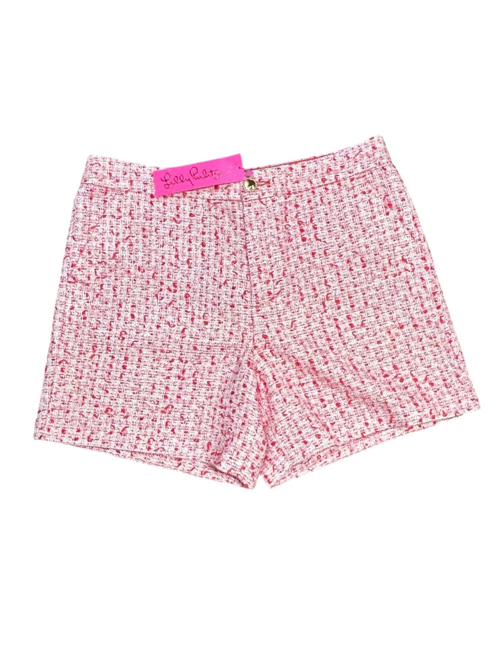 Lilly Pulitzer Sz 8 Gretchen High Rise 5" NWT Amaryllis Red Fantasy Tweed Short
